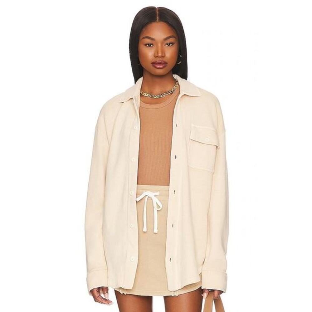 TULAROSA NWT Jackets & Coats Cream Organic Cotton Oversized Tan Sz L Revolve